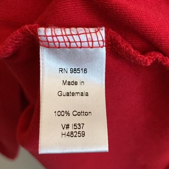 Coldwater Creek- Bright red cotton long sleeve- Size PXL - Picture 4 of 6